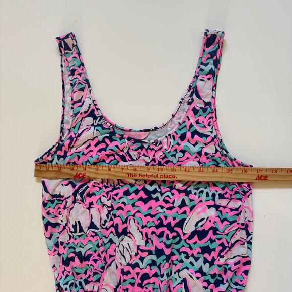 Lilly Pulitzer Tala Romper in Navy Lobstah Roll Print Medium EUC Beach Cruise - Picture 4 of 10